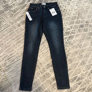 Illyssa Mid Rise Skinny Jeans Washed Charcoal
